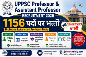 UPPSC Professor and Assistant Professor Recruitment 2026 for 1156 Posts