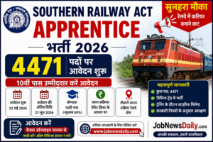 Southern Railway Act Apprentice Recruitment 2026 for 4471 posts