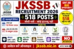 JKSSB Recruitment 2026: 518 पदों पर Horticulture Technician, Junior Staff Nurse सहित बड़ी भर्ती
