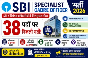 SBI Specialist Cadre Officer भर्ती 2026: 38 पदों पर भर्ती
