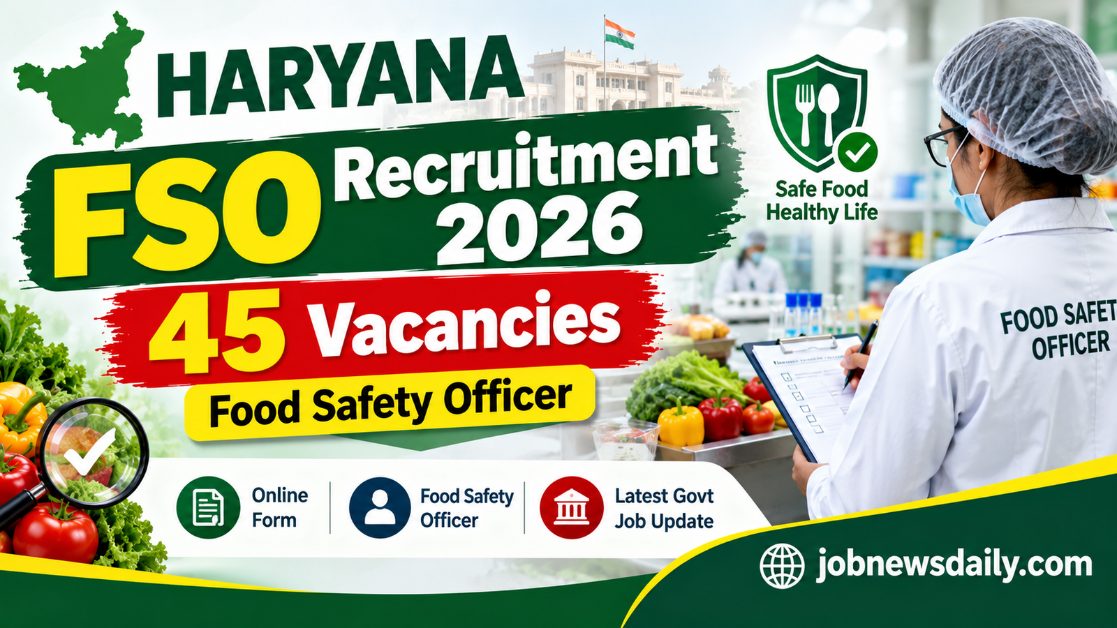 Haryana FSO Recruitment 2026 – 45 Vacancies