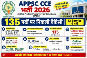 APPSC CCE Recruitment 2026 for 135 APCS and APPS posts