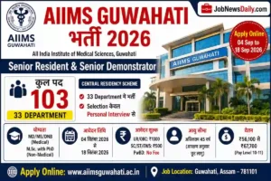 AIIMS Guwahati भर्ती 2026 के 103 पदों की वैकेंसी