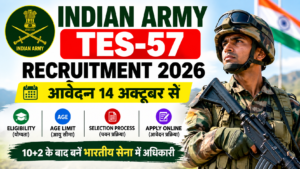 Indian Army TES-57 Recruitment 2026, आवेदन 14 अक्टूबर से