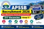 APSSB Non-Ministerial Technical 2026: 217 पद